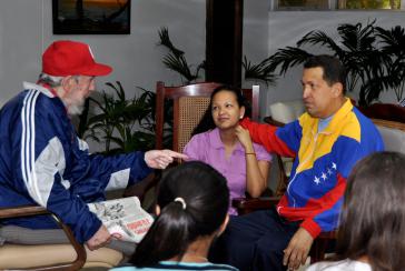 Von staatlichen venezolanischen Medien verbreitetes Foto von Fidel Castro und Hugo Chávez