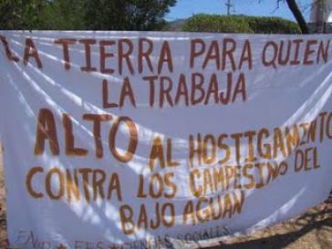Protest der Kleinbauern von Bajo Aguán in einem Klima der Angst. Die Aktivisten