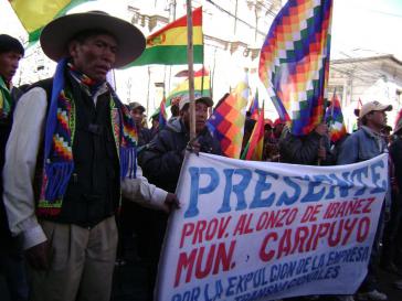 Demonstranten in La Paz