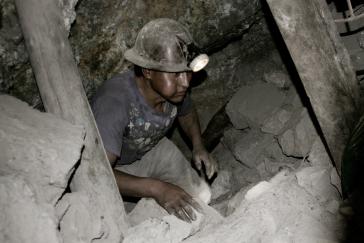 Arbeiter in bolivianischer Mine