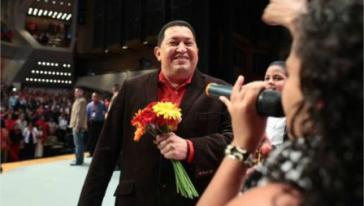 Empfängt Glückwünsche: Hugo Chávez
