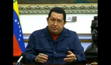 Präsident Hugo Chávez Samstagnacht im venezolanischen Fernsehen