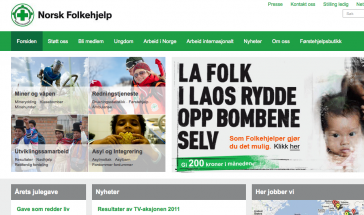 Homepage der Norwegischen Volkshilfe