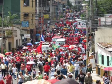 Demonstrationszug in Tegucigalpa