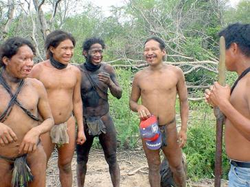 Eine Gruppe von Totobiegosode in paraguayischen Chaco