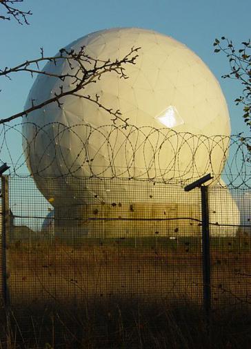 Radarstation aus dem Überwachungssystem Echelon in North Yorkshire/England