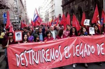 Demonstration zum Gedenken an die Opfer der Pinochet-Diktatur am Sonntag