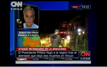 Präsident Sebastián Piñera gibt die Anwendung des Antiterrorgesetzes bekannt