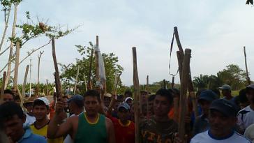 Streikende in Arauca