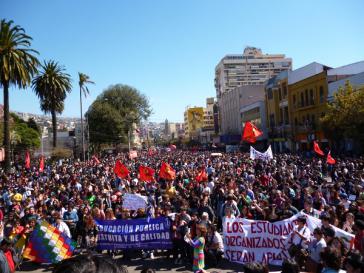 Massenproteste in Valparaíso