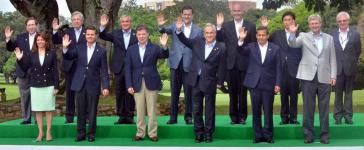 Offizielles Gipfelbild: Uruguays Vize-Präsident Danilo Astori in der hinteren Reihe, zweiter von links