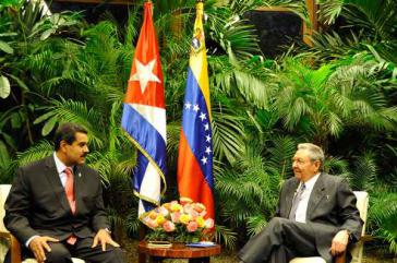 Die Präsidenten Venezuelas und Kubas, Nicolás Maduro und Raúl Castro, am Samstag in Havanna