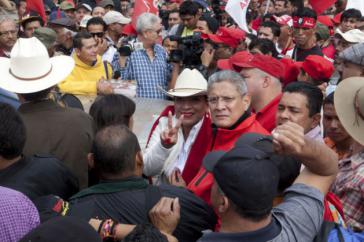 Xiomara Castro bei der Demonstration in Tegucigalpa am 1. Dezember