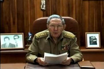 Raúl Castro bei seiner Rede