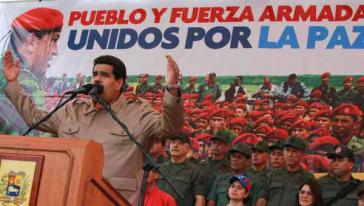 Präsident Maduro bei seiner Ansprache am Samstag