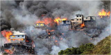 Der Großbrand in Valparaiso verurachte bisher 15 Todesopfer und 2.500 zerstörte Häuser