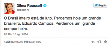 "Großer Brasilianer und Genosse": Dilma Rousseff über Eduardo Campos