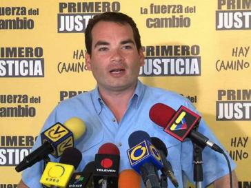 Der Generalsekretär der Rechtspartei Primero Justicia, Tomás Guanipa