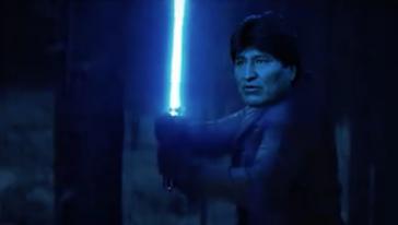 Evo Morales als Jedi-Ritter