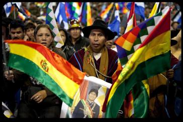 Vertreter sozialer Bewegungen auf dem Welttreffen in Bolivien