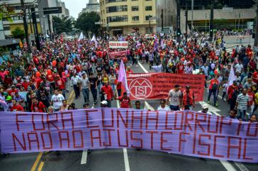 Demonstration gegen Cunha und die Sparpolitik in São Paulo am Sonntag