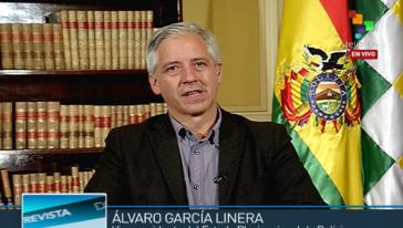 Álvaro Garcia Linera im Interview mit Telesur