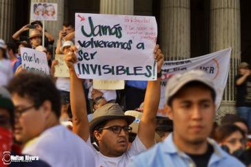 Demonstrant in Guatemala-Stadt: "Wir werden nie wieder unsichtbar sein"
