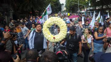 Demonstration in Mexiko-Stadt nach den Morden an Rubén Espinosa, Nadia Vera, Yesenia Quiroz, Mile Virginia Martin und Alejandra Negrete