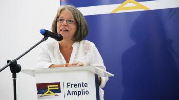Zurückgetreten: Mónica Xavier, Präsidentin der Frente Amplio und Senatorin