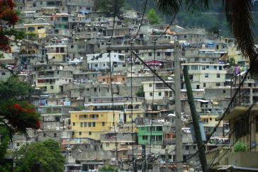 Blick auf die Favelas in Brasilien