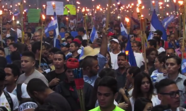 Zweiter großer Fackelzug in der honduranischen Hauptstadt Tegucigalpa