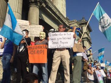 Protestkundgebung in Guatemala-Stadt am vergangenen Samstag