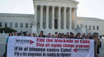 US-Aktivisten in Washington fordern das Ende der Blockade und der "Regime change"- Programme gegen Kuba