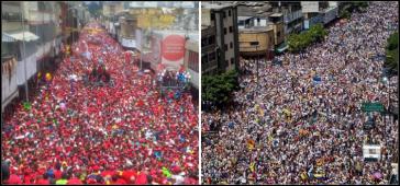 Regierungs- und Oppositionsanhänger gingen in Caracas und anderen Städten auf die Straße