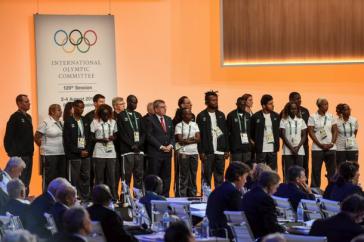 Das Team der geflüchteten Sportler