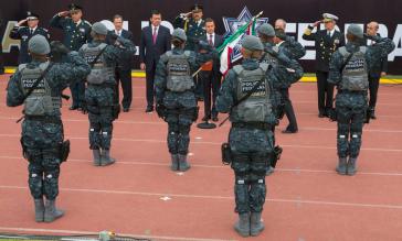 Präsident Peña Nieto bei der Gründungszeremonie der Gendarmerie der Bundespolizei