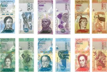 Die neuen Geldscheine in Venezuela