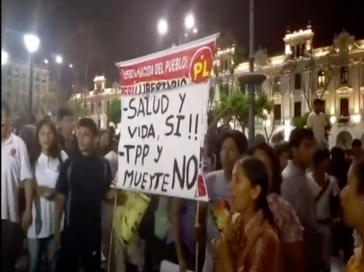 Proteste gegen das TPP in Peru