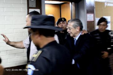 Ríos Montt bei einem seiner letzten persönlichen Termine vor Gericht im Mai 2013