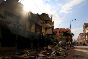 Zerstörungen in Portoviejo nach dem Erdbeben