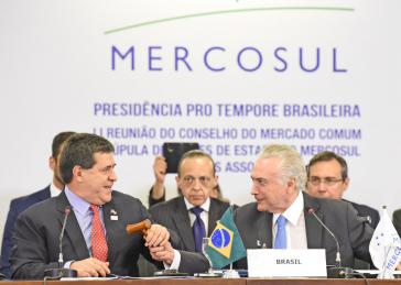 Brasiliens Präsident Michel Temer und Paraguays Präsident Horacio Cartes