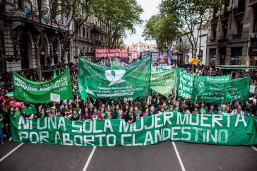 Demonstration für die Legalisierung von Abtreibung in Buenos Aires am 28. September