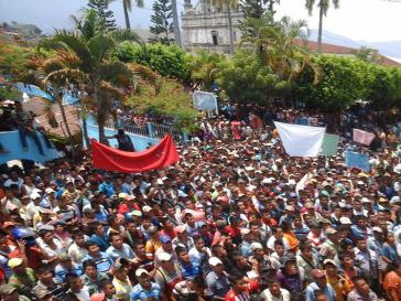 Proteste in der Region Cahabón, Guatemala