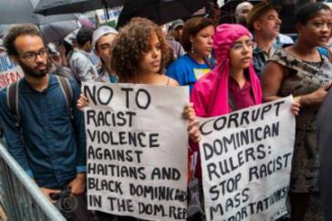 Protest gegen rassistische Gewalt gegenüber Haitianern und Schwarzen in der Dominikanischen Republik