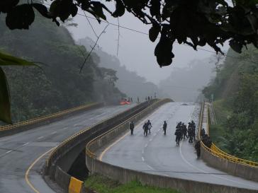 An zahlreichen Punkten in Kolumbien wurden Straßen blockiert