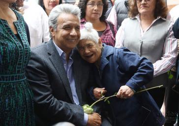 Lenín Moreno bei einer Wahlveranstaltung in Ecuador