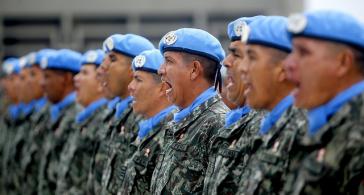 An der kritisierten UN-Mission haben sich zahlreiche lateinamerikanische Staaten beteiligt, hier Soldaten aus Peru