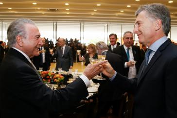 Temer und Macri bei ihrem Treffen wollen Annnäherung an die neoliberale Pazifik-Allianz und die Europäischer Union