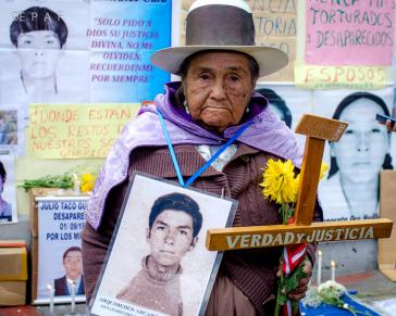 Die am 28. August verstorbene "Mama Angélica" galt als eine der Symbolfiguren im Kampf um Wahrheit und Gerechtigkeit der Opfer des bewaffneten Konflikts in Peru