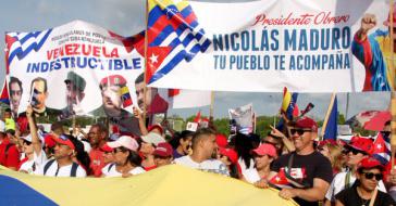 Kundgebung am 1. Mai in Venezuelas Hauptstadt Caracas